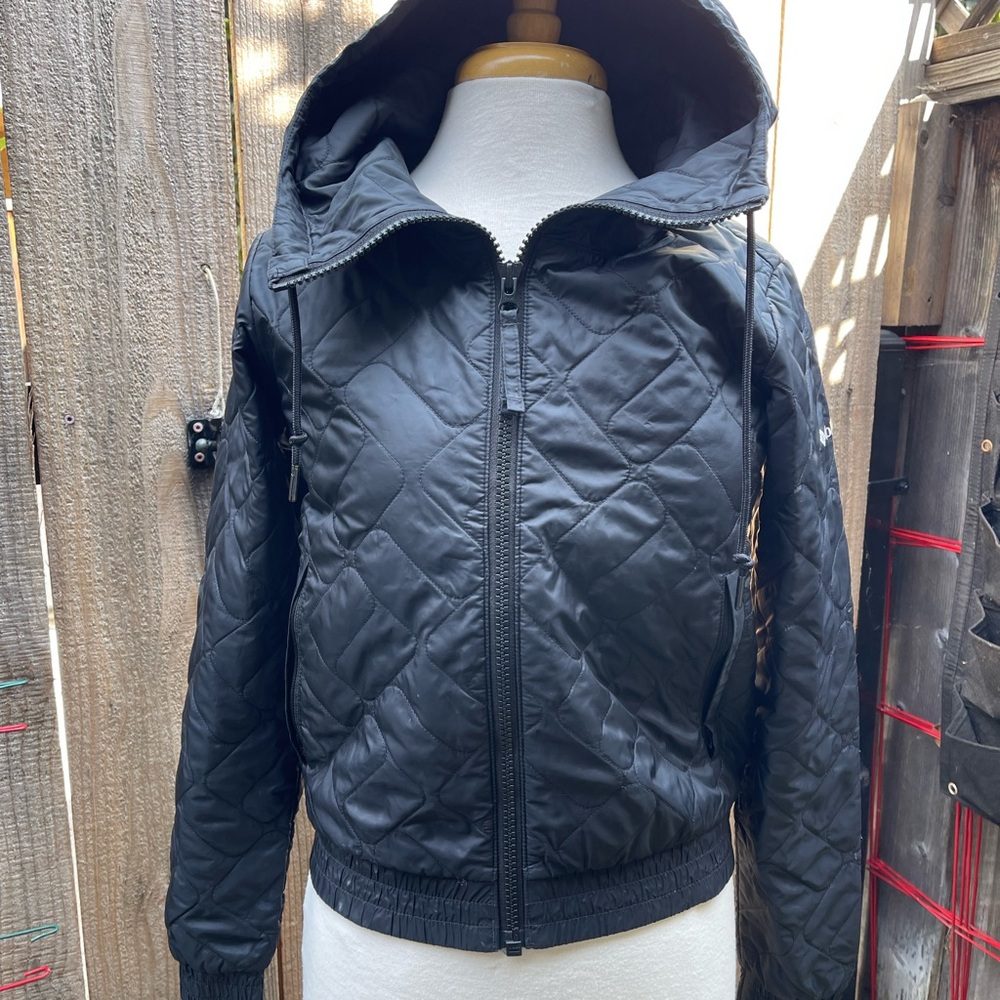 Authentic Columbia Black Quilted Hooded Jacket